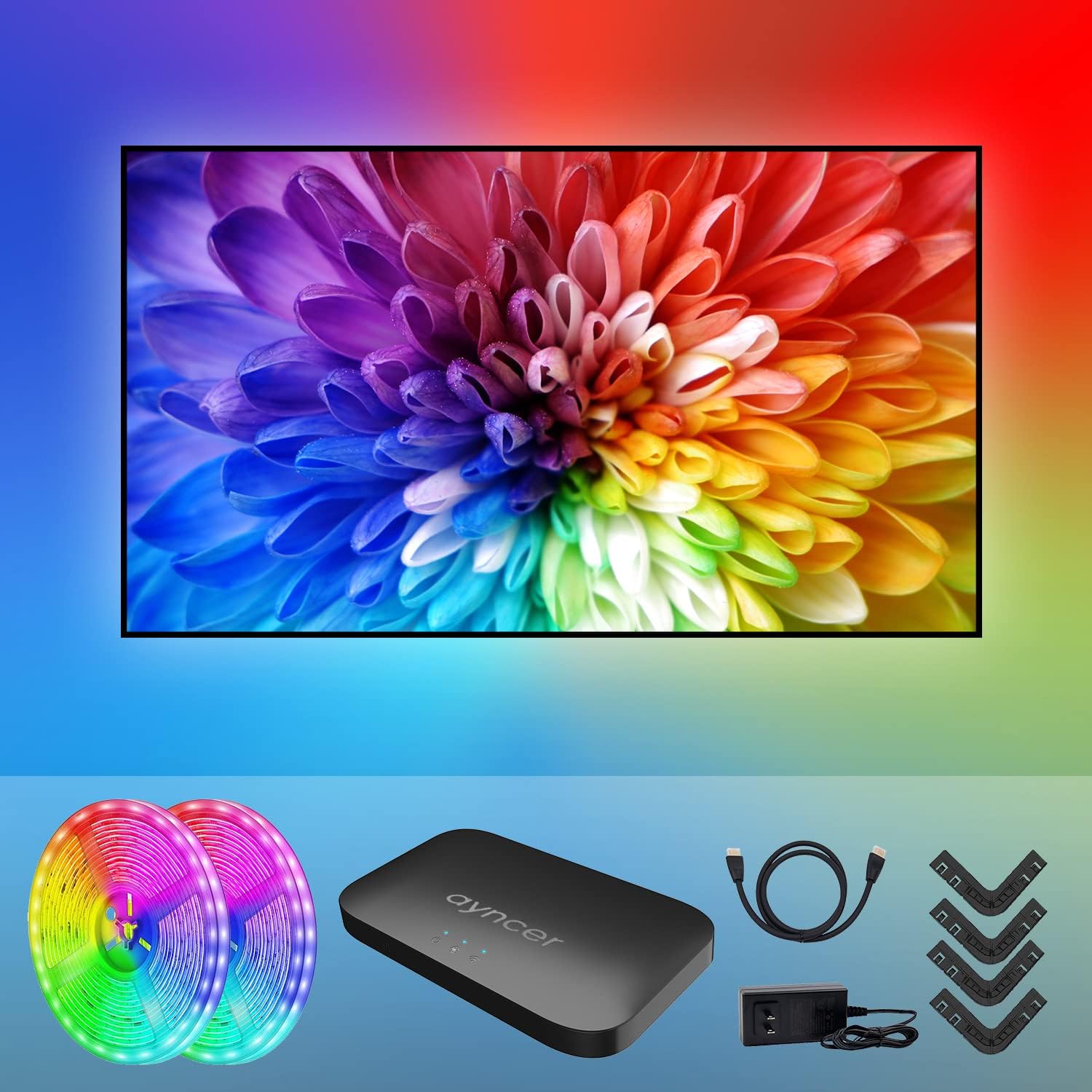 APEX HDMI Sync TV Backlight for All TV Sizes (Upto 90 inches) at