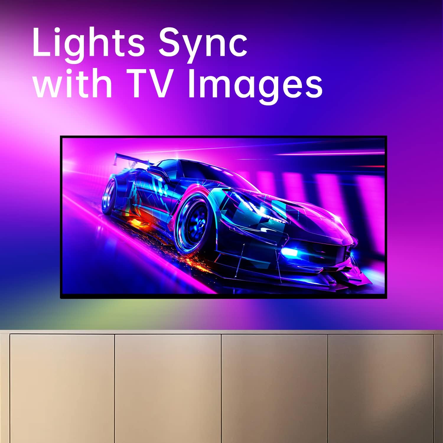 APEX HDMI Sync TV Backlight for All TV Sizes (Upto 90 inches) at