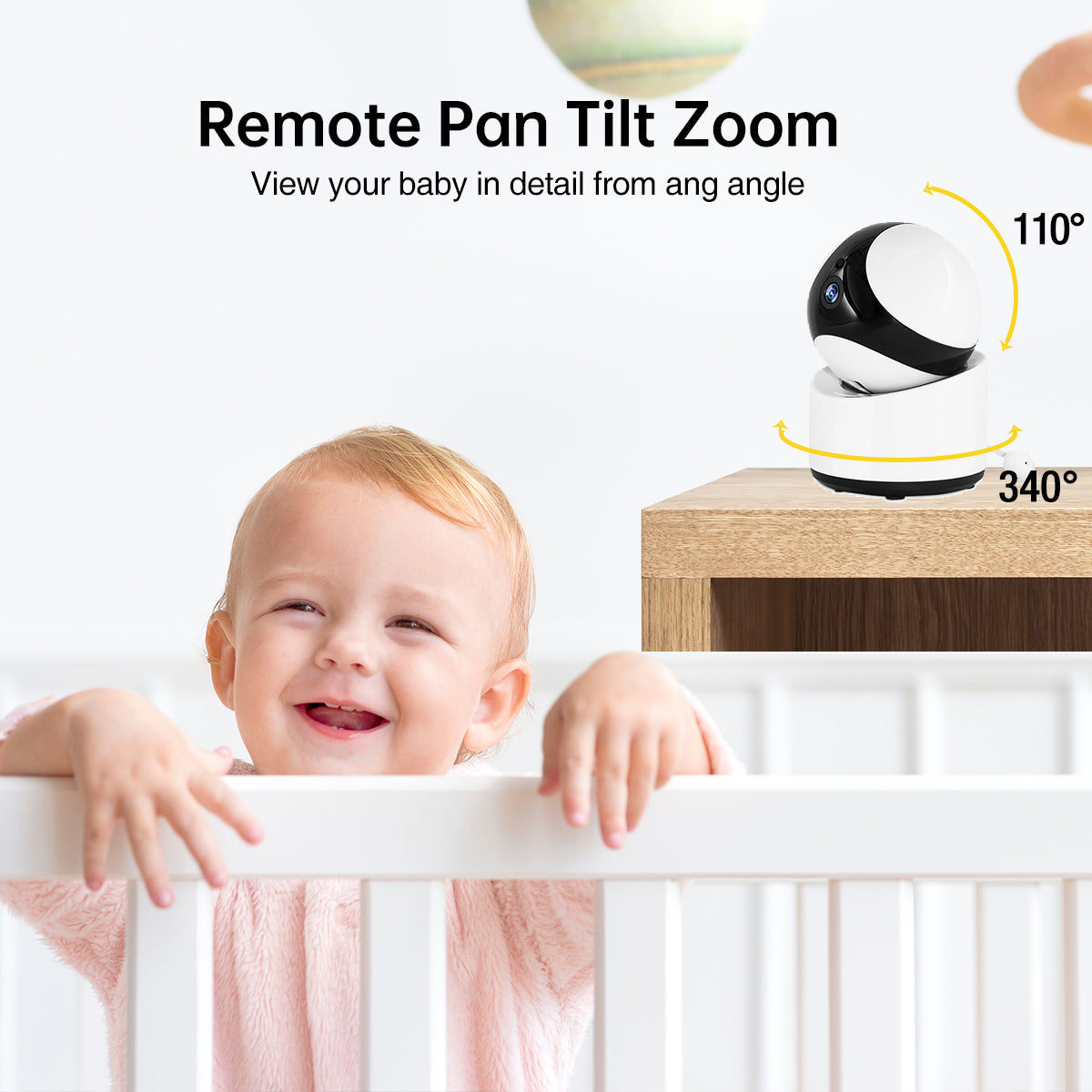 720P 5 HD Video Baby Monitor -VAVA