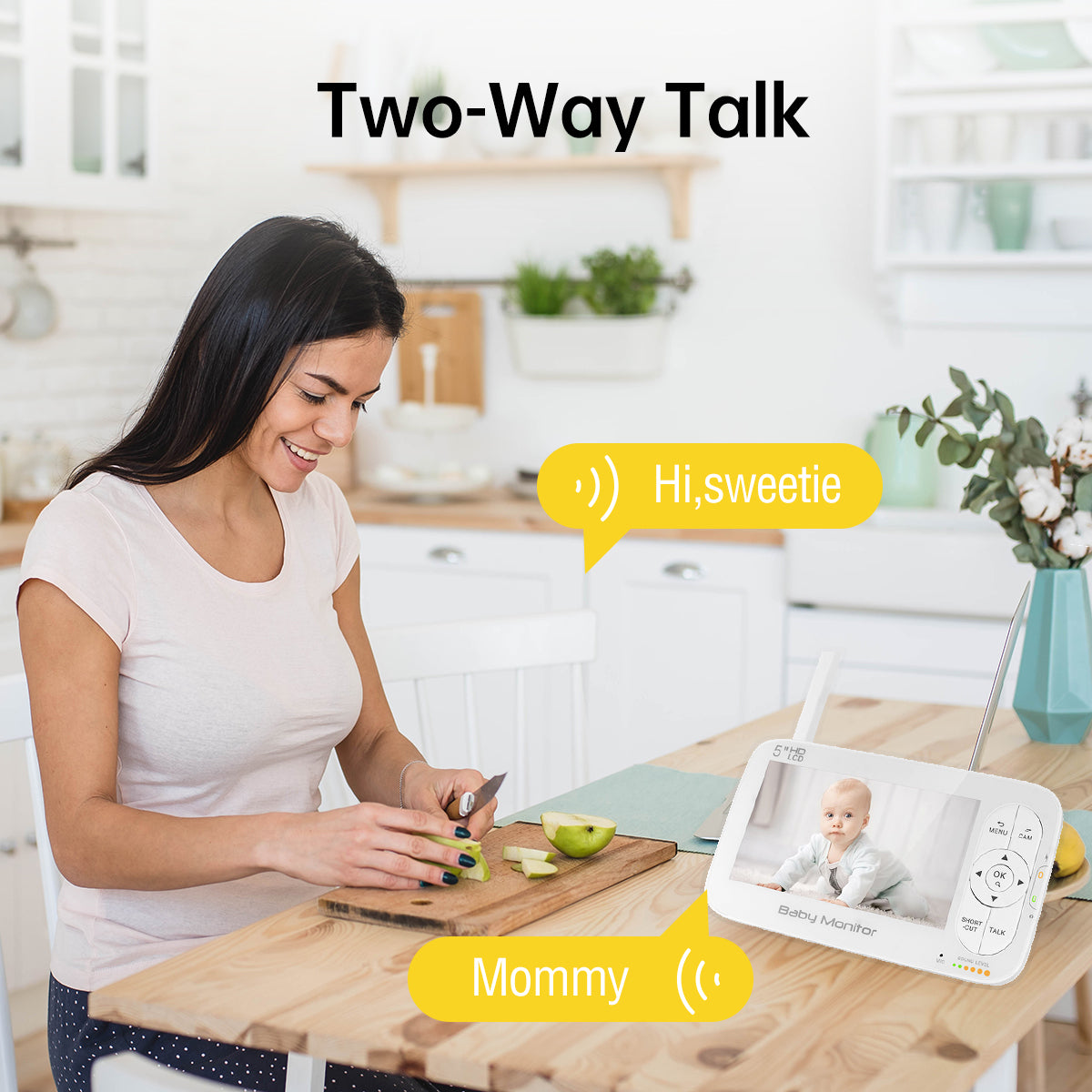 AYNCER Baby Monitor, 5" 720P Video Baby Monitor