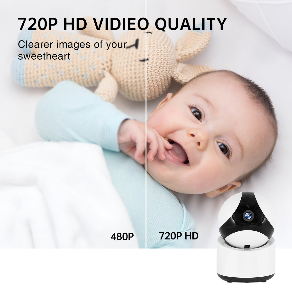 AYNCER Baby Monitor, 5" 720P Video Baby Monitor