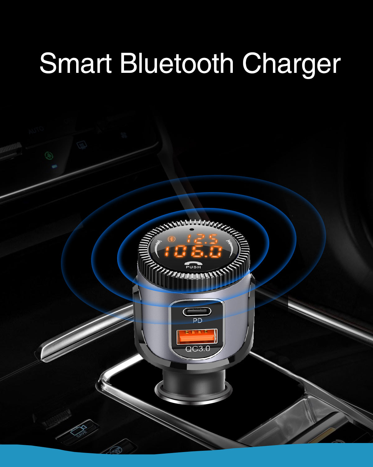 AYNCER BLUETOOTH 5.0 FM TRANSMITTER FOR CAR